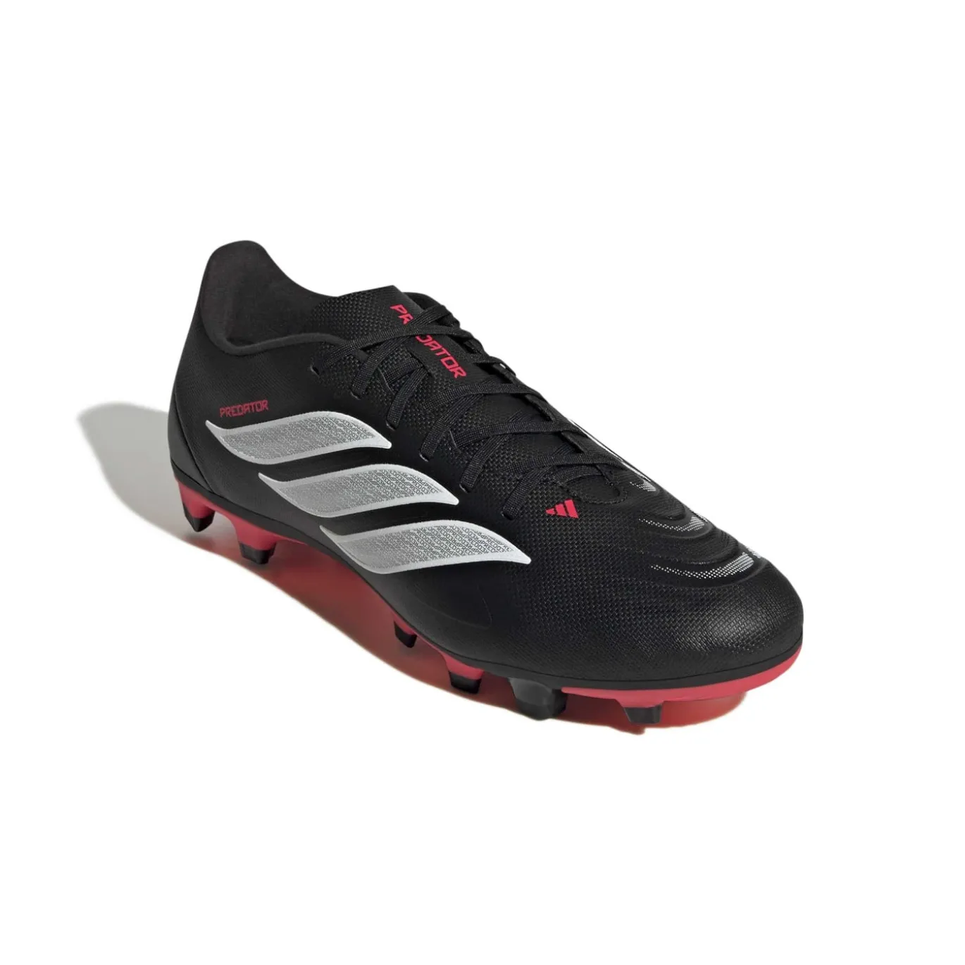 adidas Predator Club Gras / Kunstgras Voetbalschoenen (MG) Zwart Wit Rood