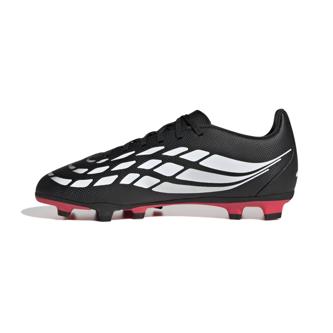 adidas Predator Club Gras / Kunstgras Voetbalschoenen (MG) Kids Zwart Wit Rood