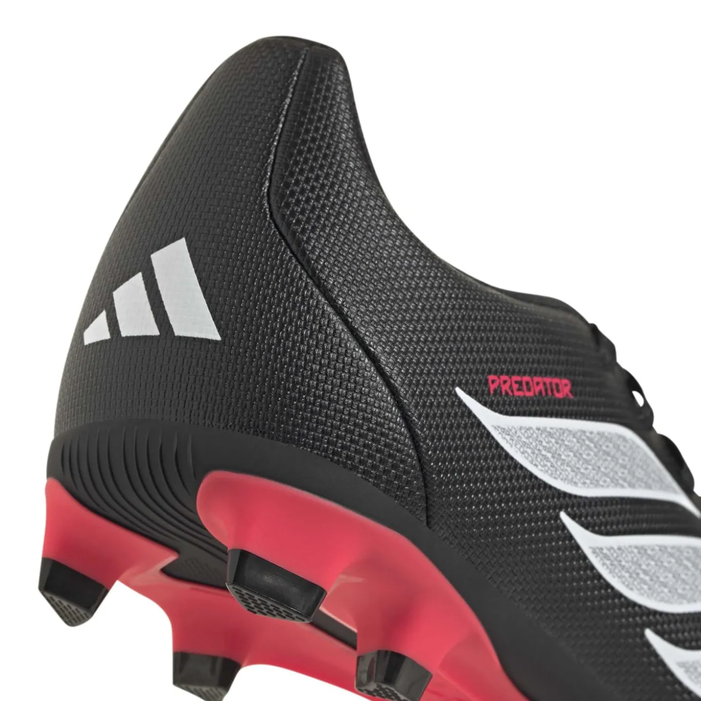 adidas Predator Club Gras / Kunstgras Voetbalschoenen (MG) Kids Zwart Wit Rood