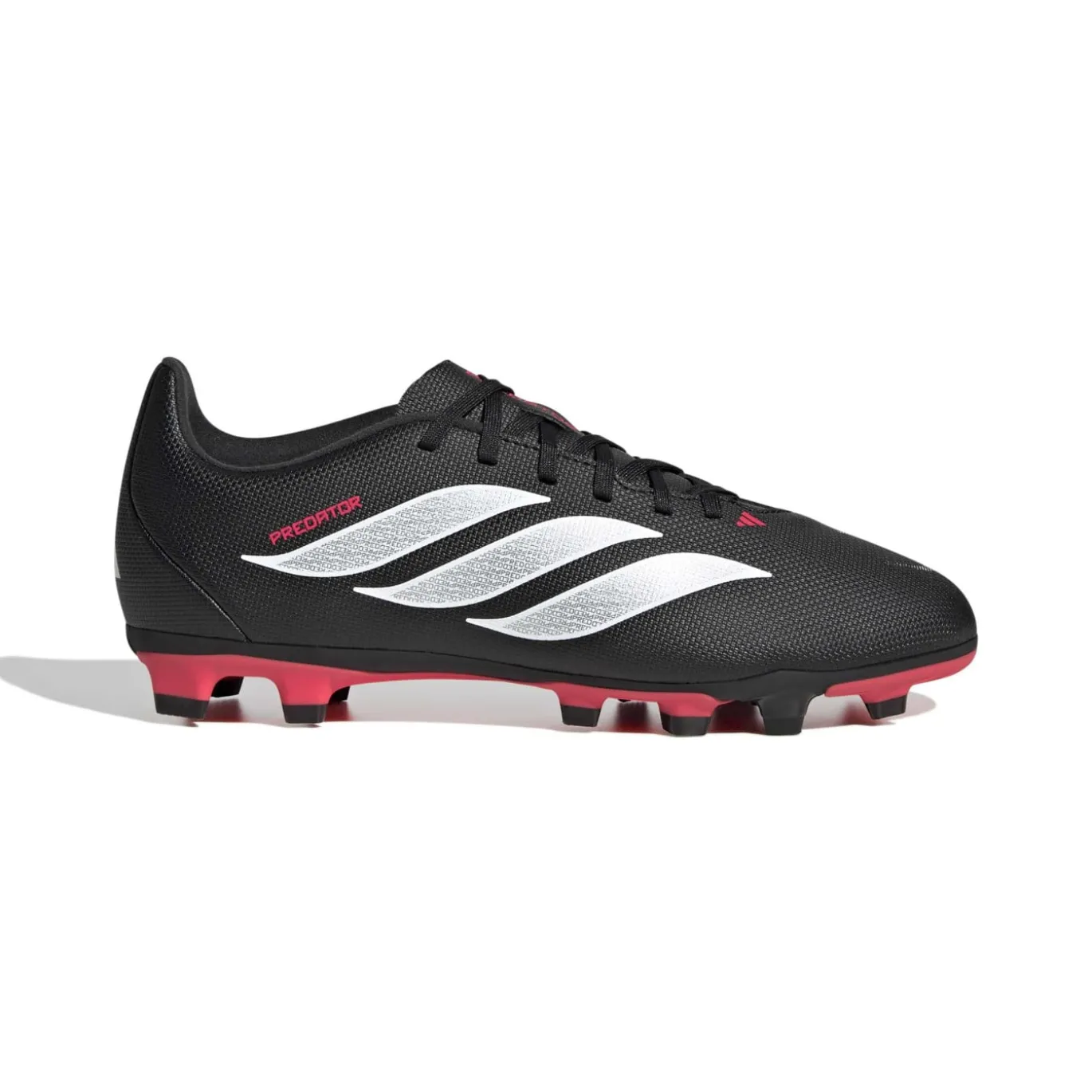adidas Predator Club Gras / Kunstgras Voetbalschoenen (MG) Kids Zwart Wit Rood