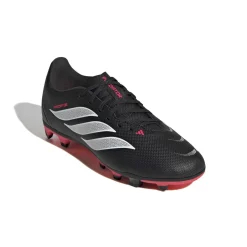 adidas Predator Club Gras / Kunstgras Voetbalschoenen (MG) Kids Zwart Wit Rood