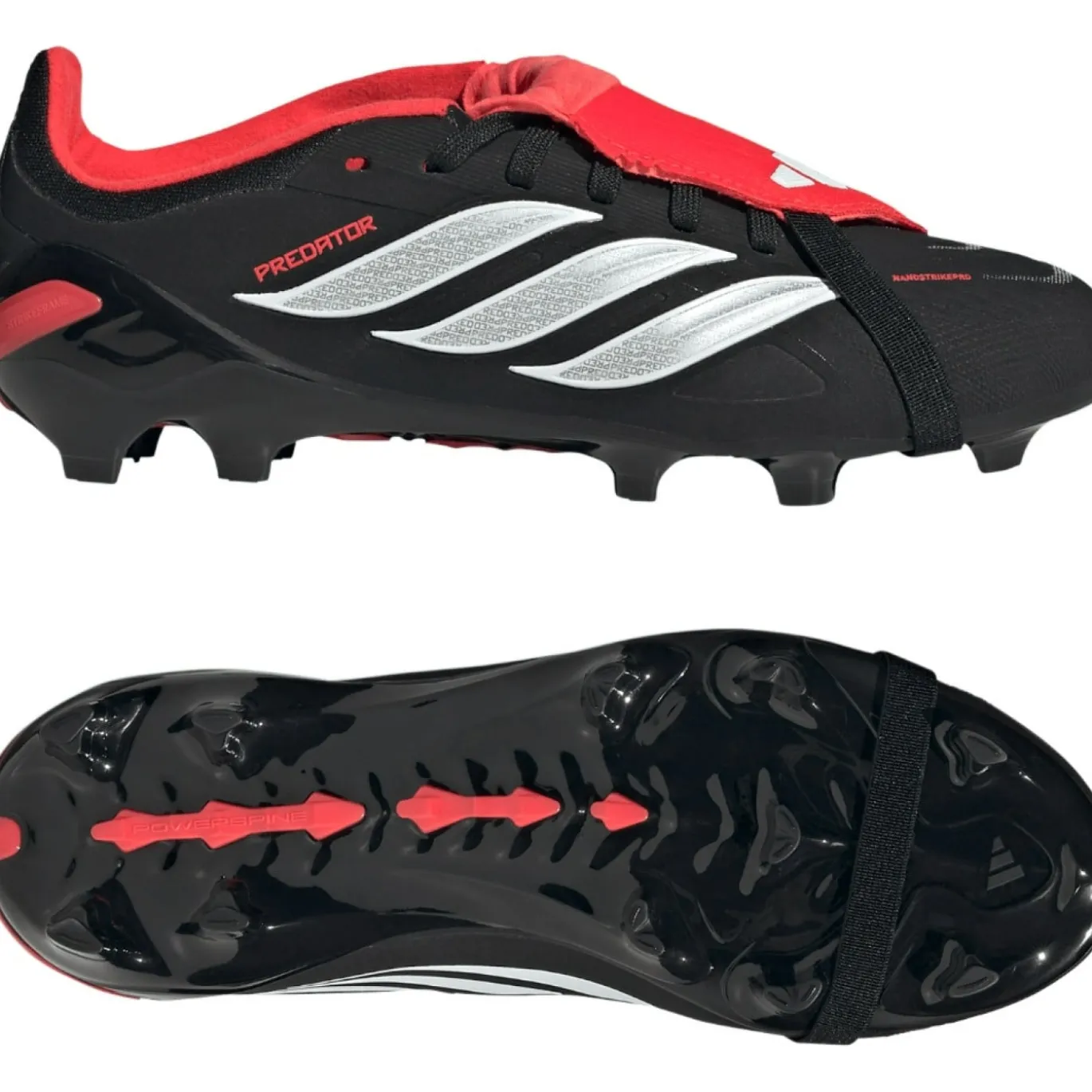 adidas Predator Elite FT Gras Voetbalschoenen (FG) Kids Zwart Wit Rood