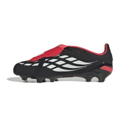adidas Predator Elite FT Gras Voetbalschoenen (FG) Kids Zwart Wit Rood