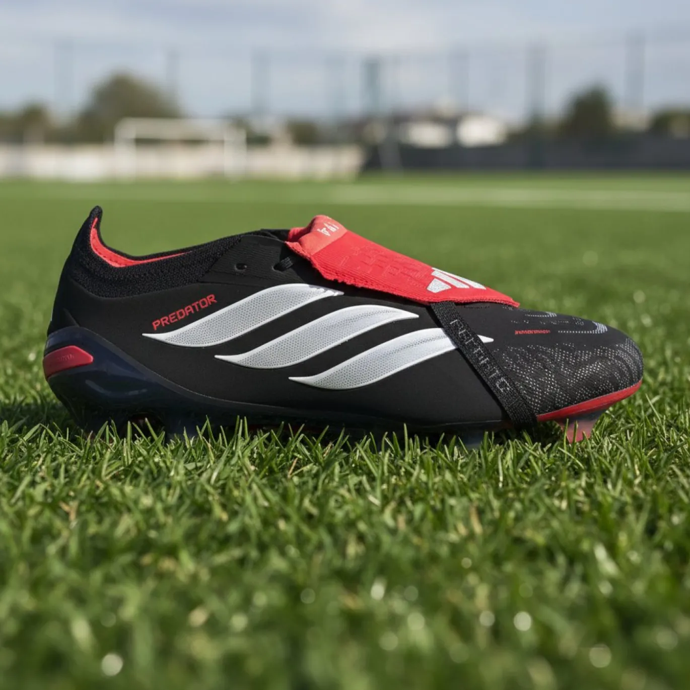adidas Predator Elite FT Gras Voetbalschoenen (FG) Zwart Wit Rood