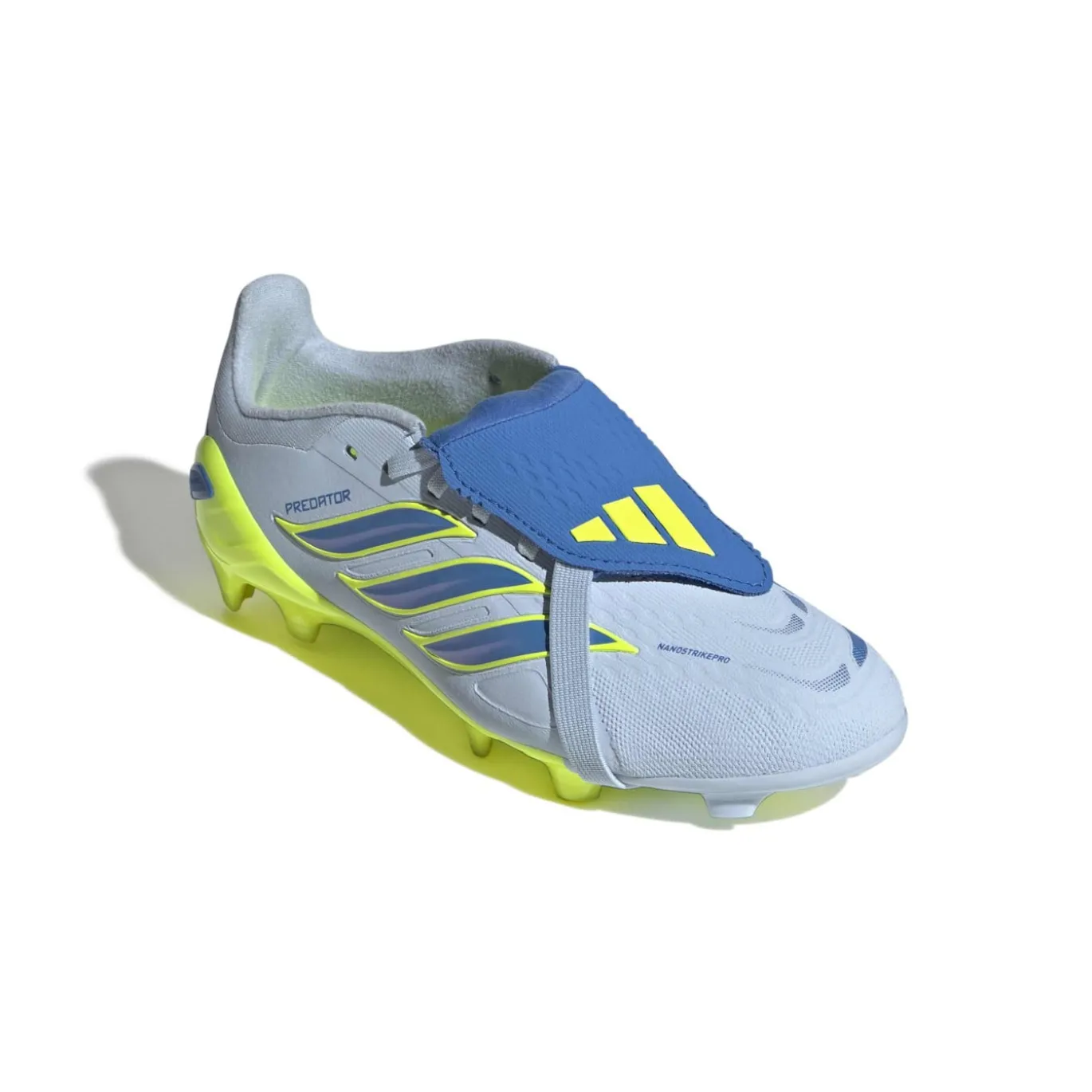 adidas Predator Elite FT Gras Voetbalschoenen (FG) Kids Lichtblauw Blauw Geel