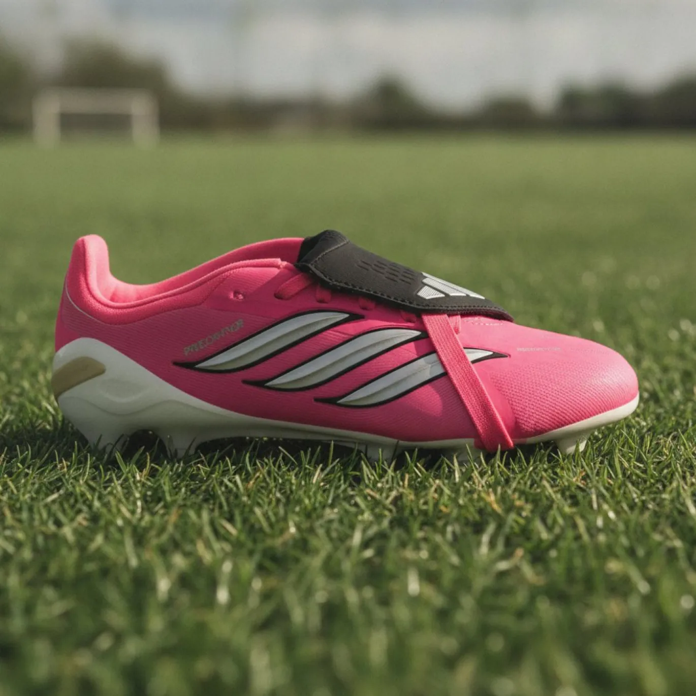 adidas Predator Elite FT Gras Voetbalschoenen (FG) Kids Felroze Zilvergrijs Zwart Goud