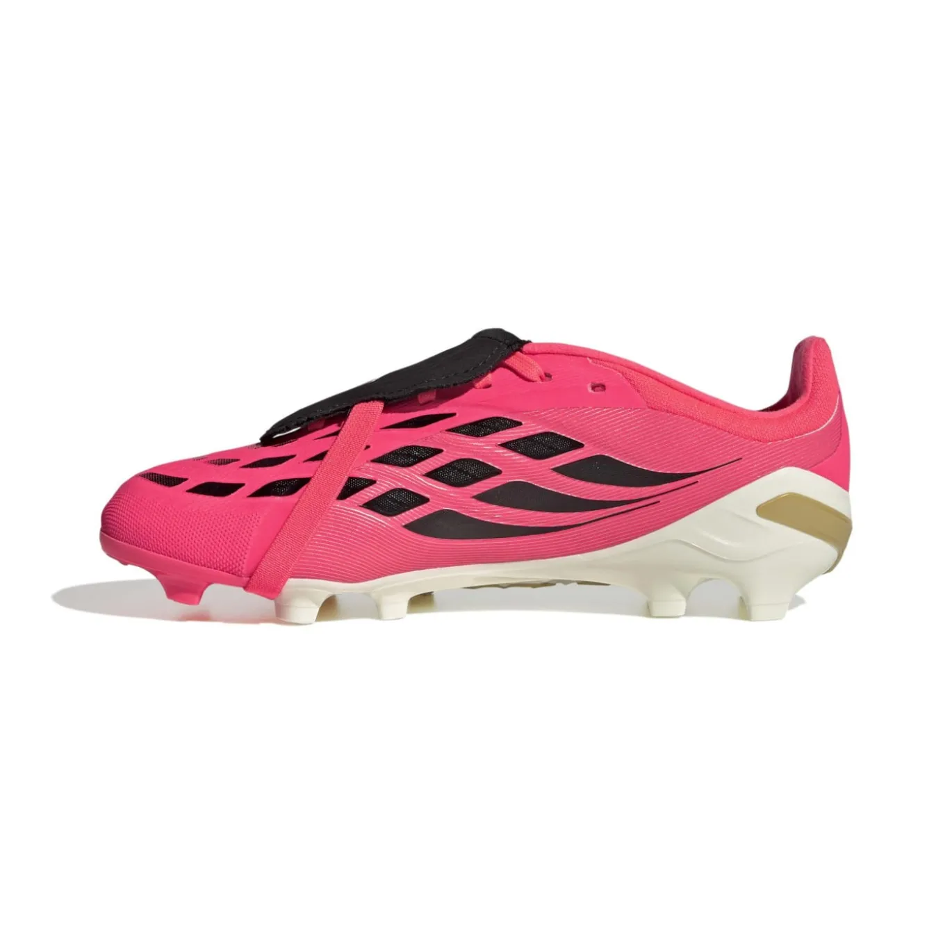 adidas Predator Elite FT Gras Voetbalschoenen (FG) Kids Felroze Zilvergrijs Zwart Goud