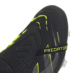 adidas Predator Elite FT Gras Voetbalschoenen (FG) Zwart Donkergrijs Neongeel