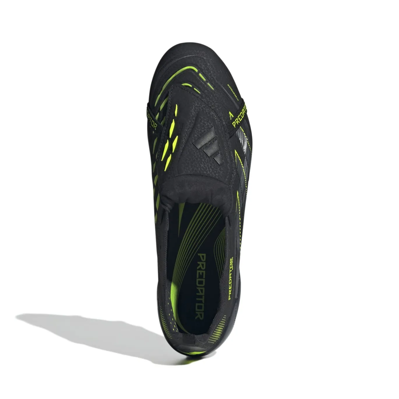 adidas Predator Elite FT Gras Voetbalschoenen (FG) Zwart Donkergrijs Neongeel