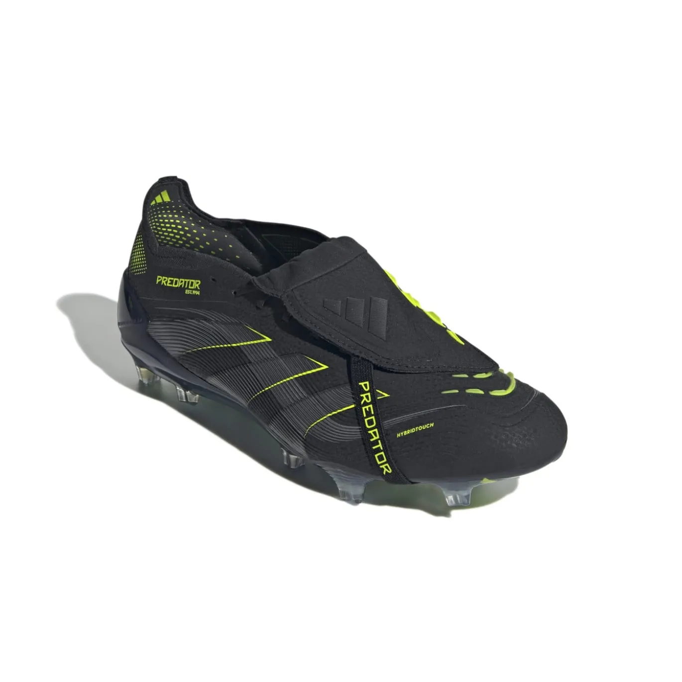 adidas Predator Elite FT Gras Voetbalschoenen (FG) Zwart Donkergrijs Neongeel