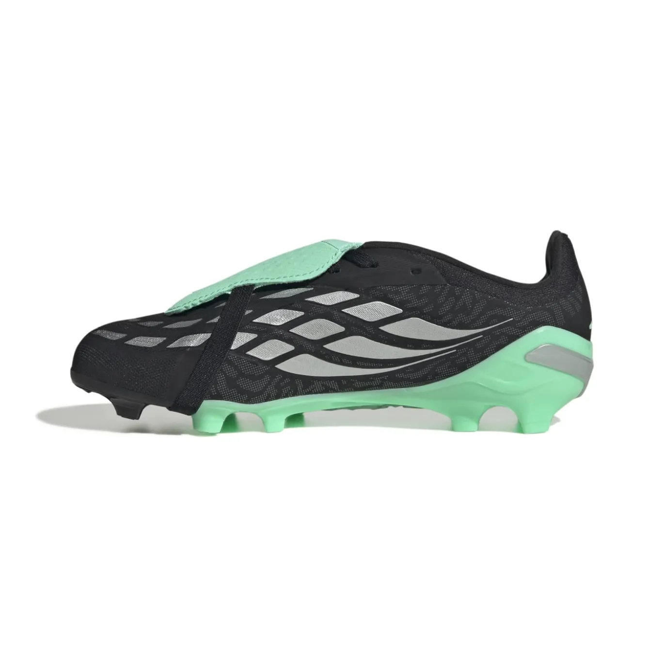 adidas Predator Elite FT Gras Voetbalschoenen (FG) Kids Zwart Zilver Mintgroen
