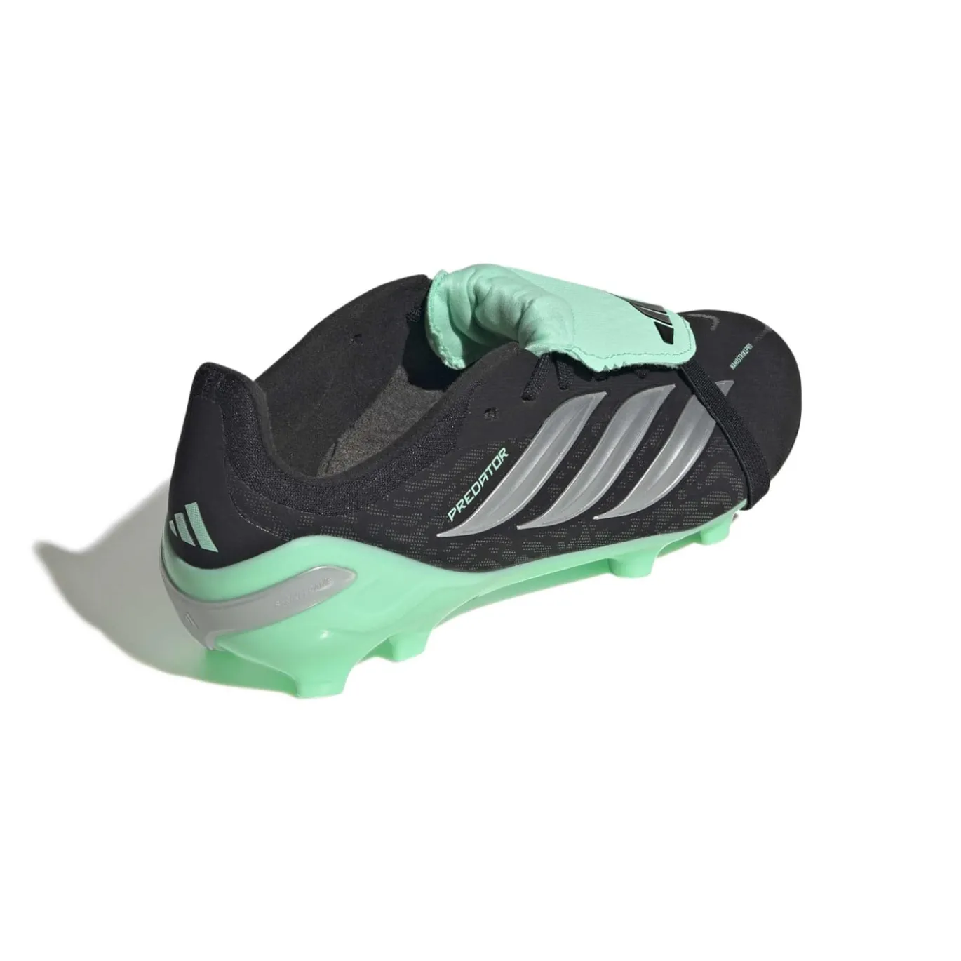 adidas Predator Elite FT Gras Voetbalschoenen (FG) Kids Zwart Zilver Mintgroen