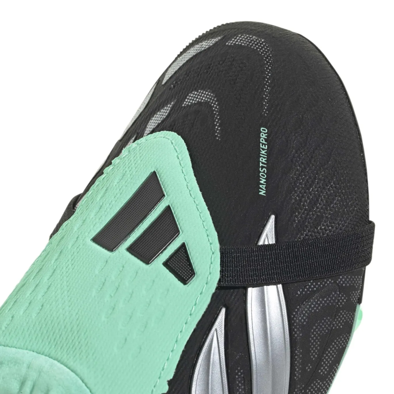 adidas Predator Elite FT Gras Voetbalschoenen (FG) Kids Zwart Zilver Mintgroen