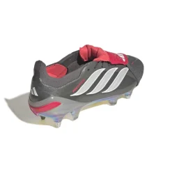 adidas Predator Elite FT IJzeren-Nop Voetbalschoenen (SG) Donkergrijs Wit Zilver Rood