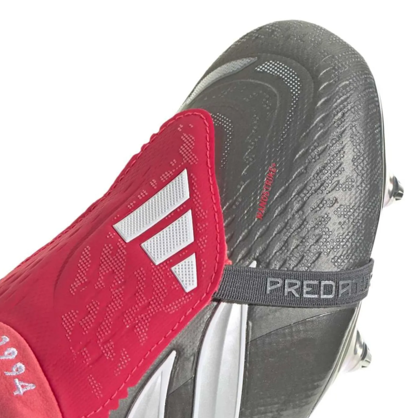 adidas Predator Elite FT IJzeren-Nop Voetbalschoenen (SG) Donkergrijs Wit Zilver Rood