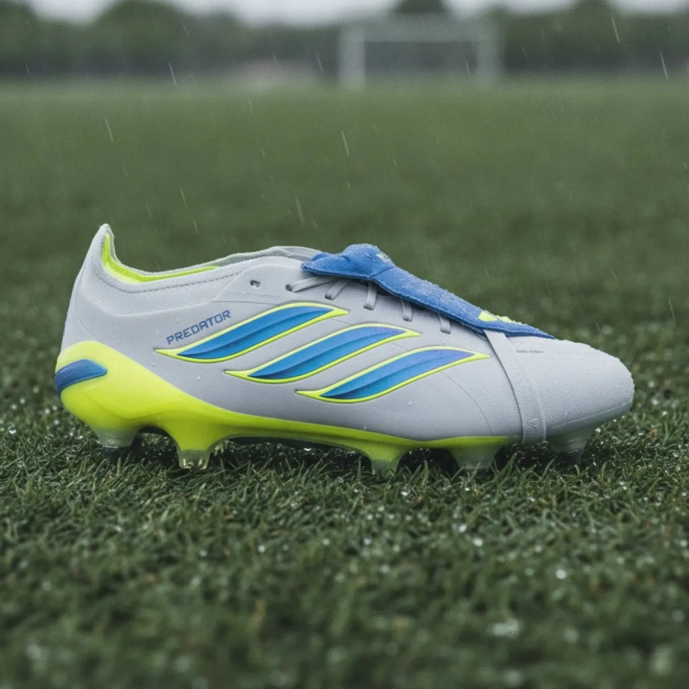 adidas Predator Elite FT IJzeren-Nop Voetbalschoenen (SG) Lichtblauw Blauw Geel