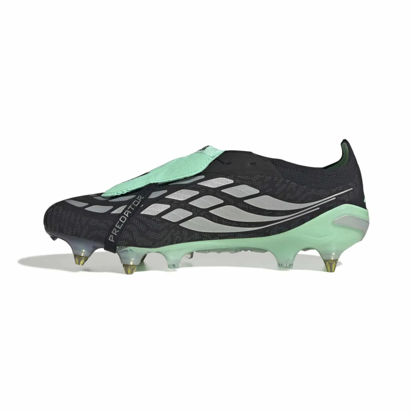 adidas Predator Elite FT IJzeren-Nop Voetbalschoenen (SG) Zwart Zilver Mintgroen