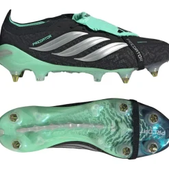 adidas Predator Elite FT IJzeren-Nop Voetbalschoenen (SG) Zwart Zilver Mintgroen