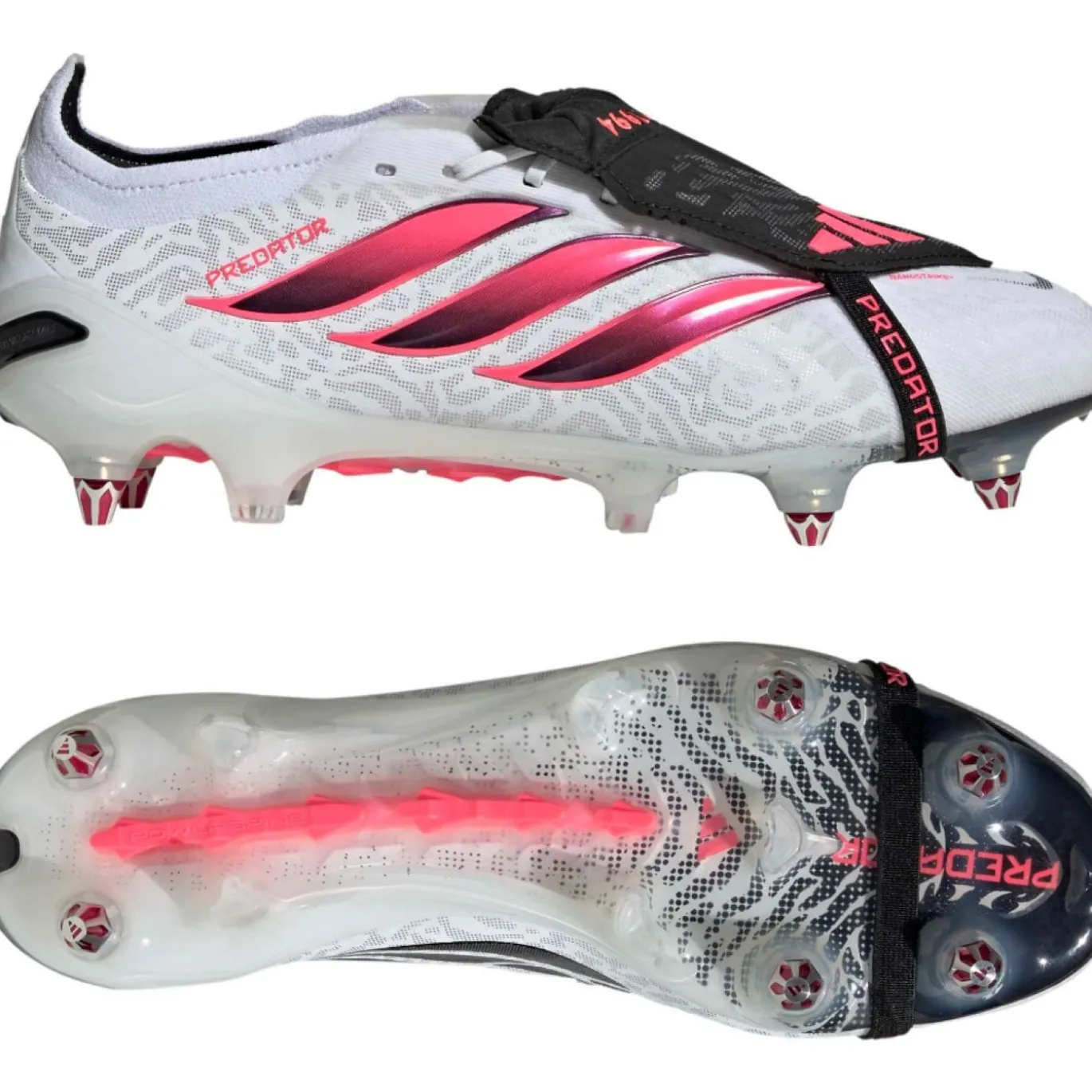 adidas Predator Elite FT IJzeren-Nop Voetbalschoenen (SG) Wit Zwart Roze