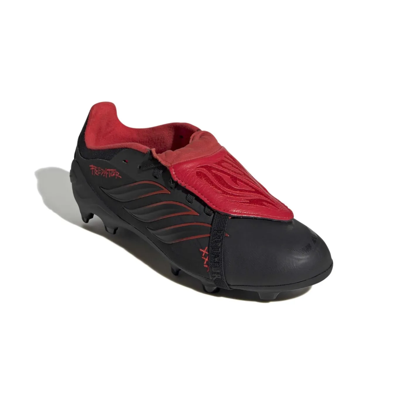 adidas Predator Elite FT L-Tech Gras Voetbalschoenen (FG) Kids Zwart Zwart Rood