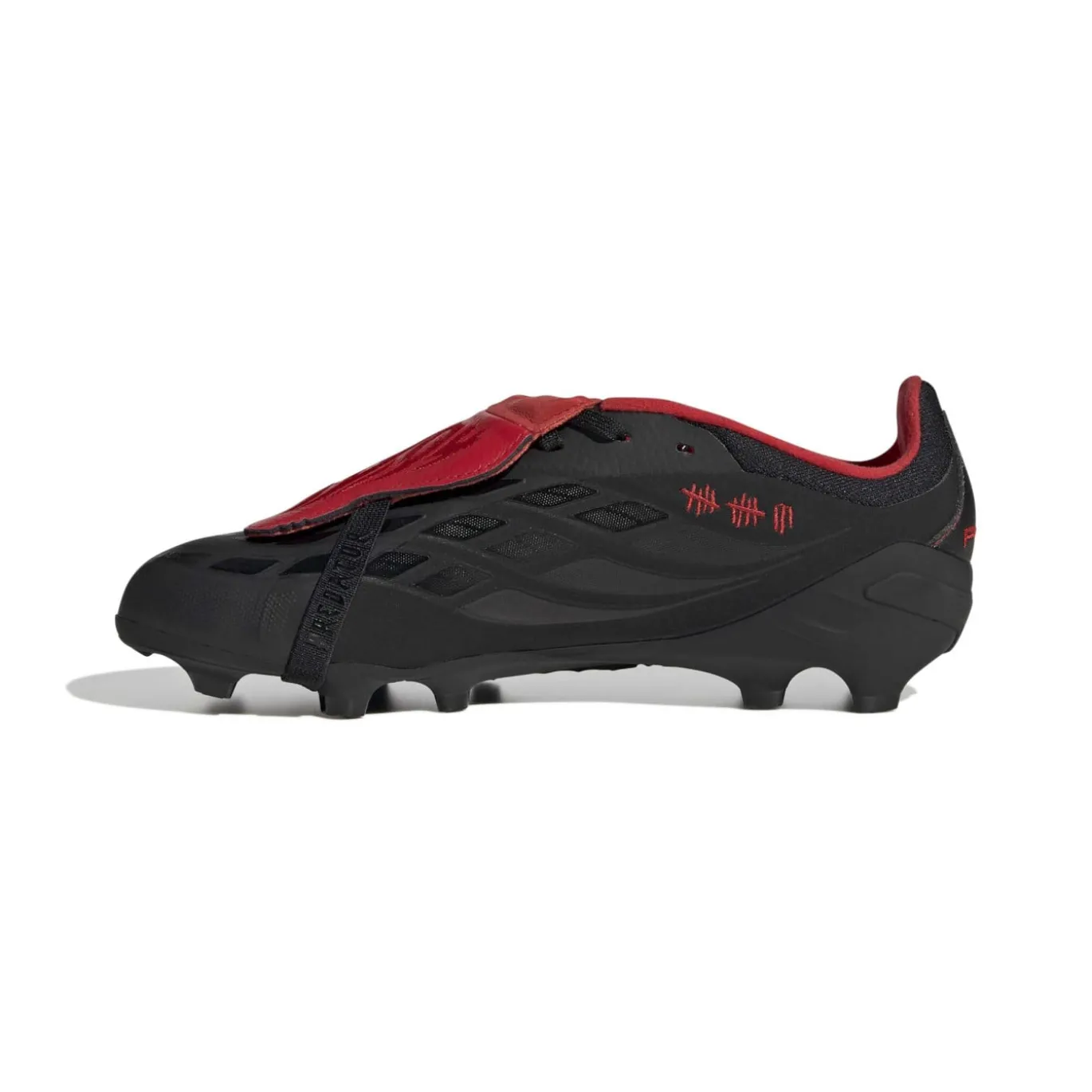 adidas Predator Elite FT L-Tech Gras Voetbalschoenen (FG) Kids Zwart Zwart Rood