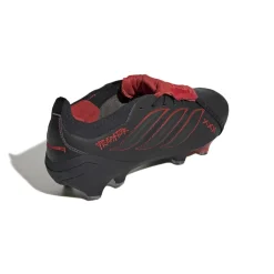 adidas Predator Elite FT L-Tech Gras Voetbalschoenen (FG) Zwart Zwart Rood