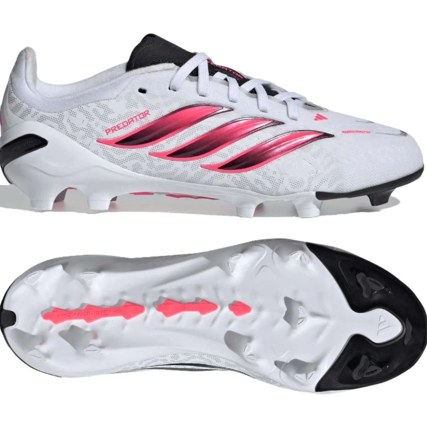 adidas Predator Elite Gras Voetbalschoenen (FG) Kids Wit Zwart Roze