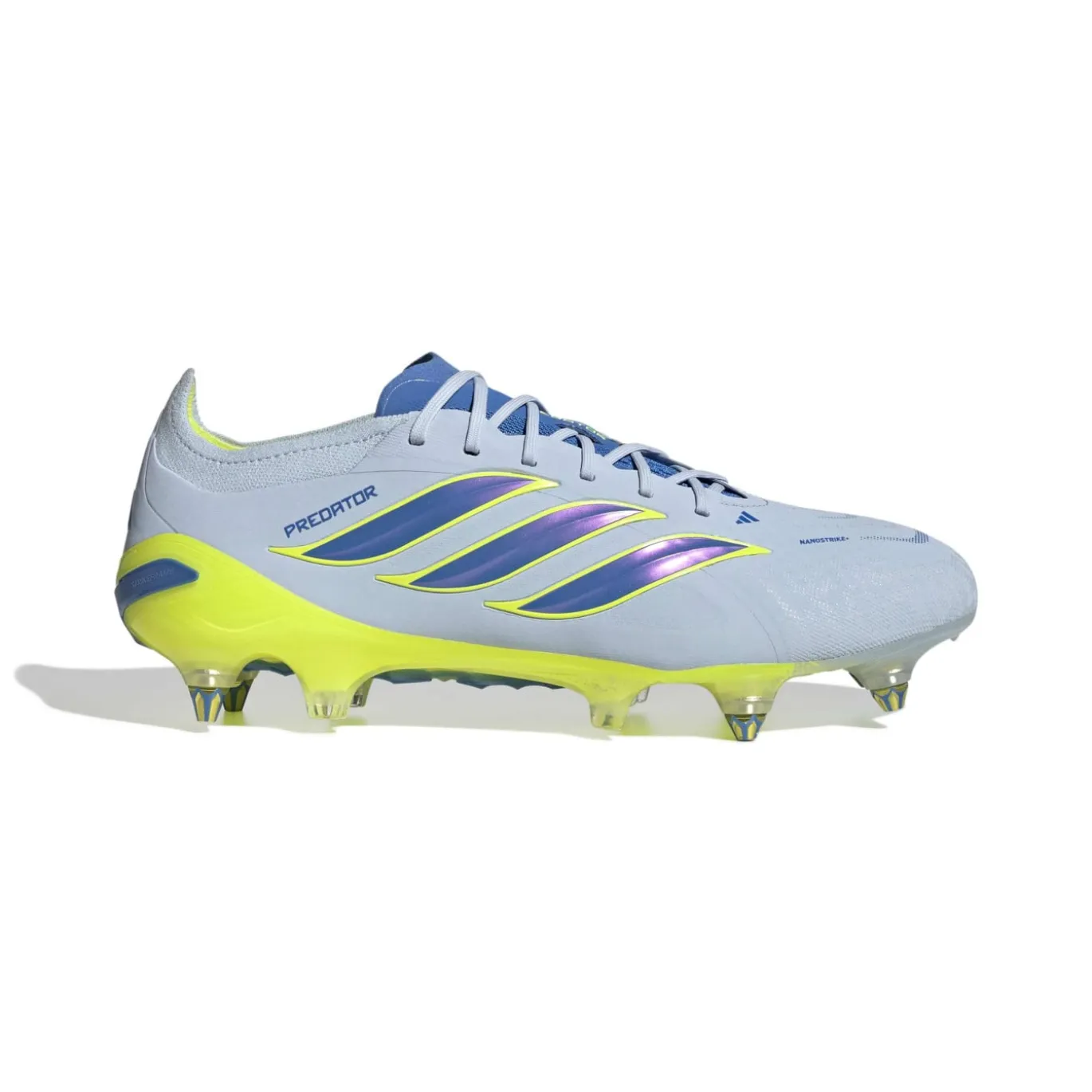 adidas Predator Elite IJzeren-Nop Voetbalschoenen (SG) Lichtblauw Blauw Geel
