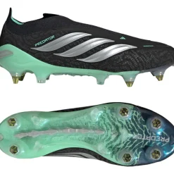 adidas Predator Elite Veterloze IJzeren-Nop Voetbalschoenen (SG) Zwart Zilver Mintgroen