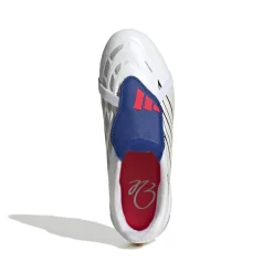 adidas Predator League FT Gras Voetbalschoenen (FG) Kids Wit Zilver Blauw Rood
