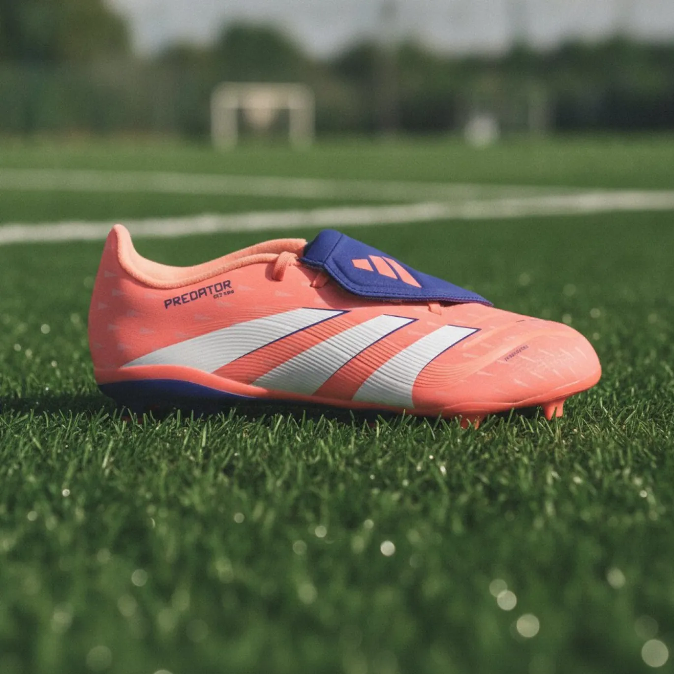 adidas Predator League FT Gras / Kunstgras Voetbalschoenen (MG) Oranje Wit Blauw