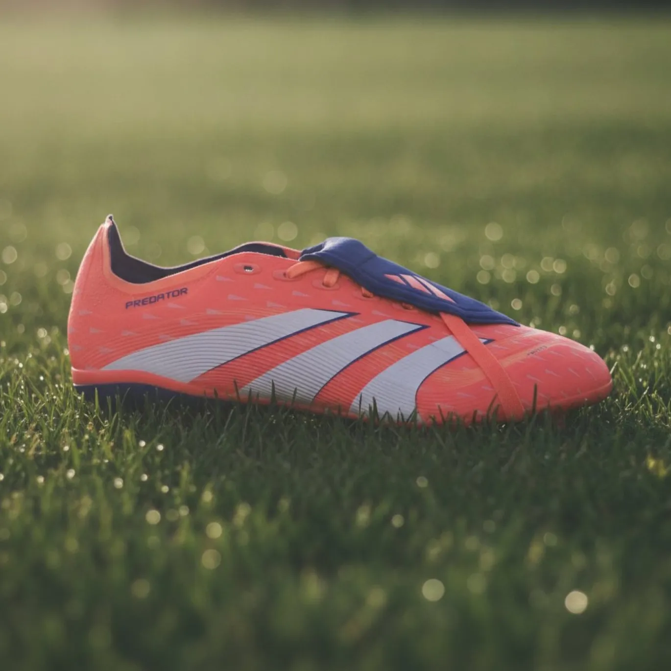 adidas Predator League FT Gras / Kunstgras Voetbalschoenen (MG) Oranje Wit Blauw