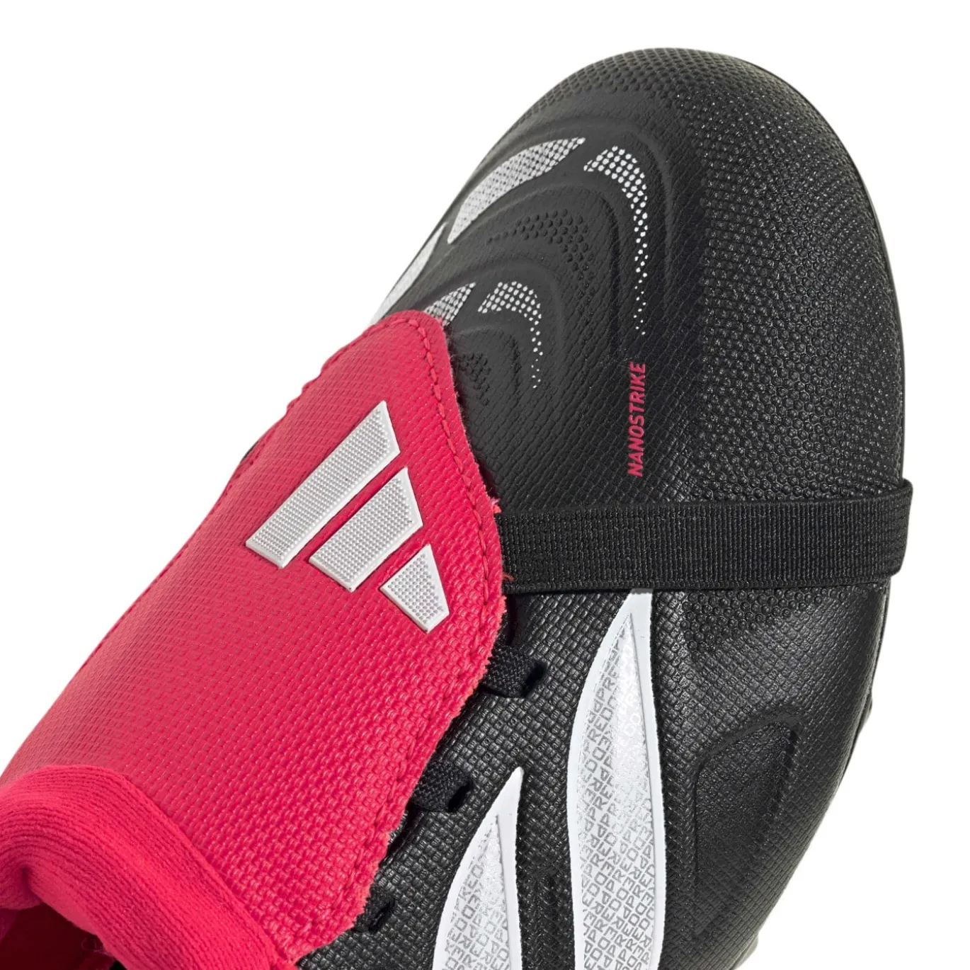 adidas Predator League FT Gras Voetbalschoenen (FG) Kids Zwart Wit Rood