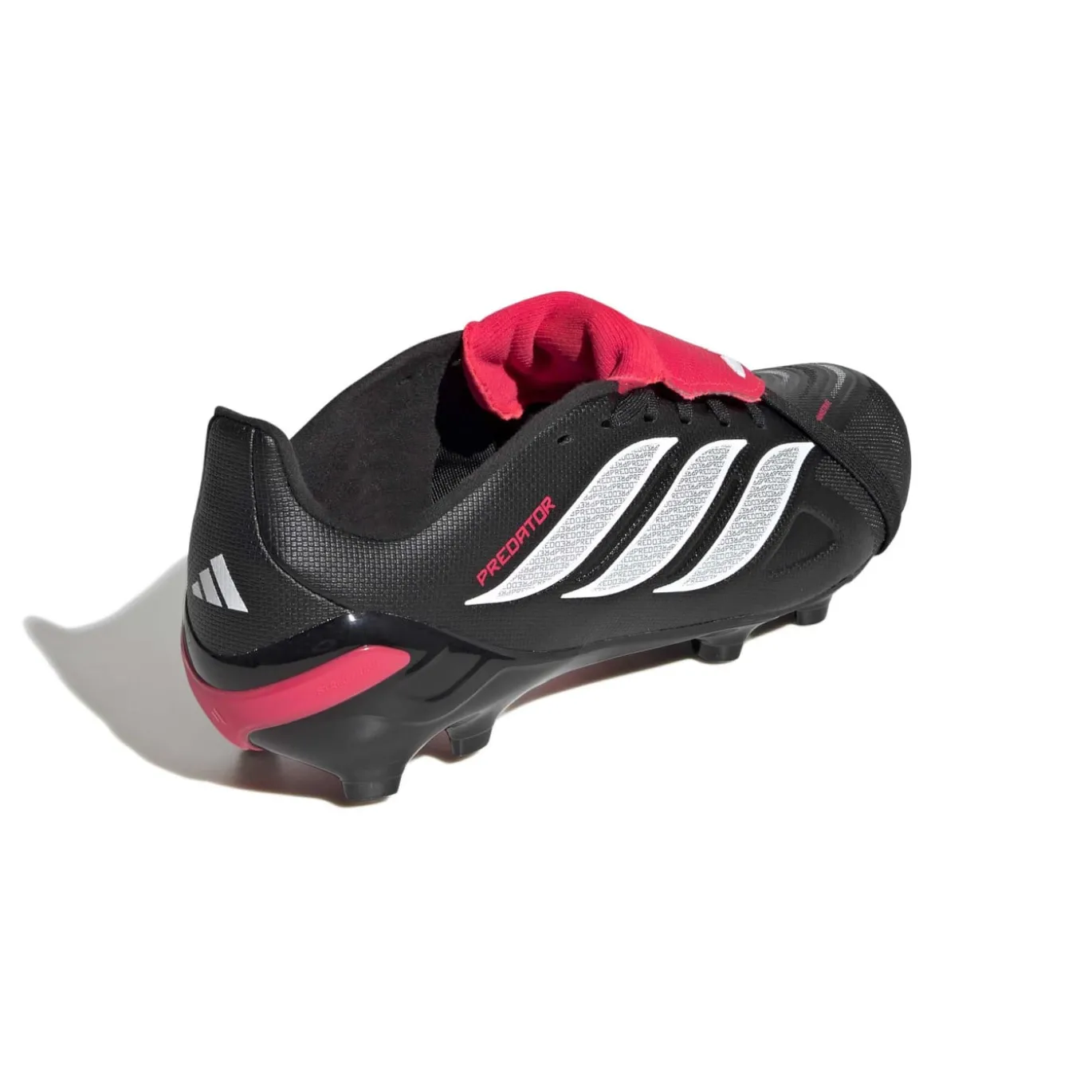 adidas Predator League FT Gras Voetbalschoenen (FG) Kids Zwart Wit Rood