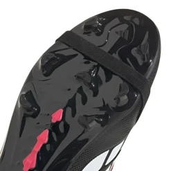 adidas Predator League FT Gras Voetbalschoenen (FG) Kids Zwart Wit Rood