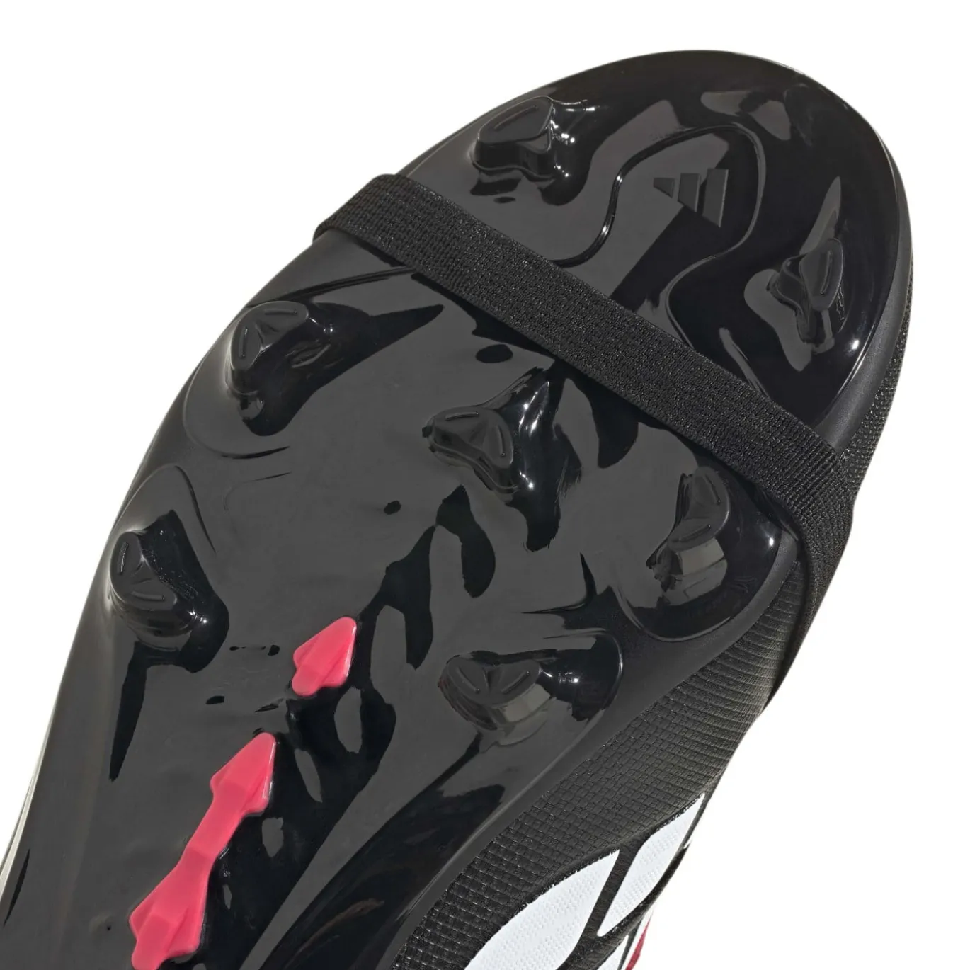 adidas Predator League FT Gras Voetbalschoenen (FG) Kids Zwart Wit Rood