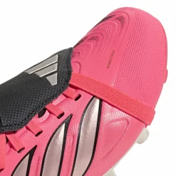 adidas Predator League FT Gras Voetbalschoenen (FG) Kids Felroze Zilvergrijs Zwart Goud