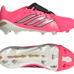 adidas Predator League FT Gras Voetbalschoenen (FG) Kids Felroze Zilvergrijs Zwart Goud