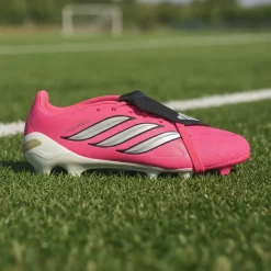 adidas Predator League FT Gras Voetbalschoenen (FG) Felroze Zilvergrijs Zwart Goud