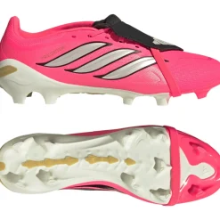 adidas Predator League FT Gras Voetbalschoenen (FG) Felroze Zilvergrijs Zwart Goud