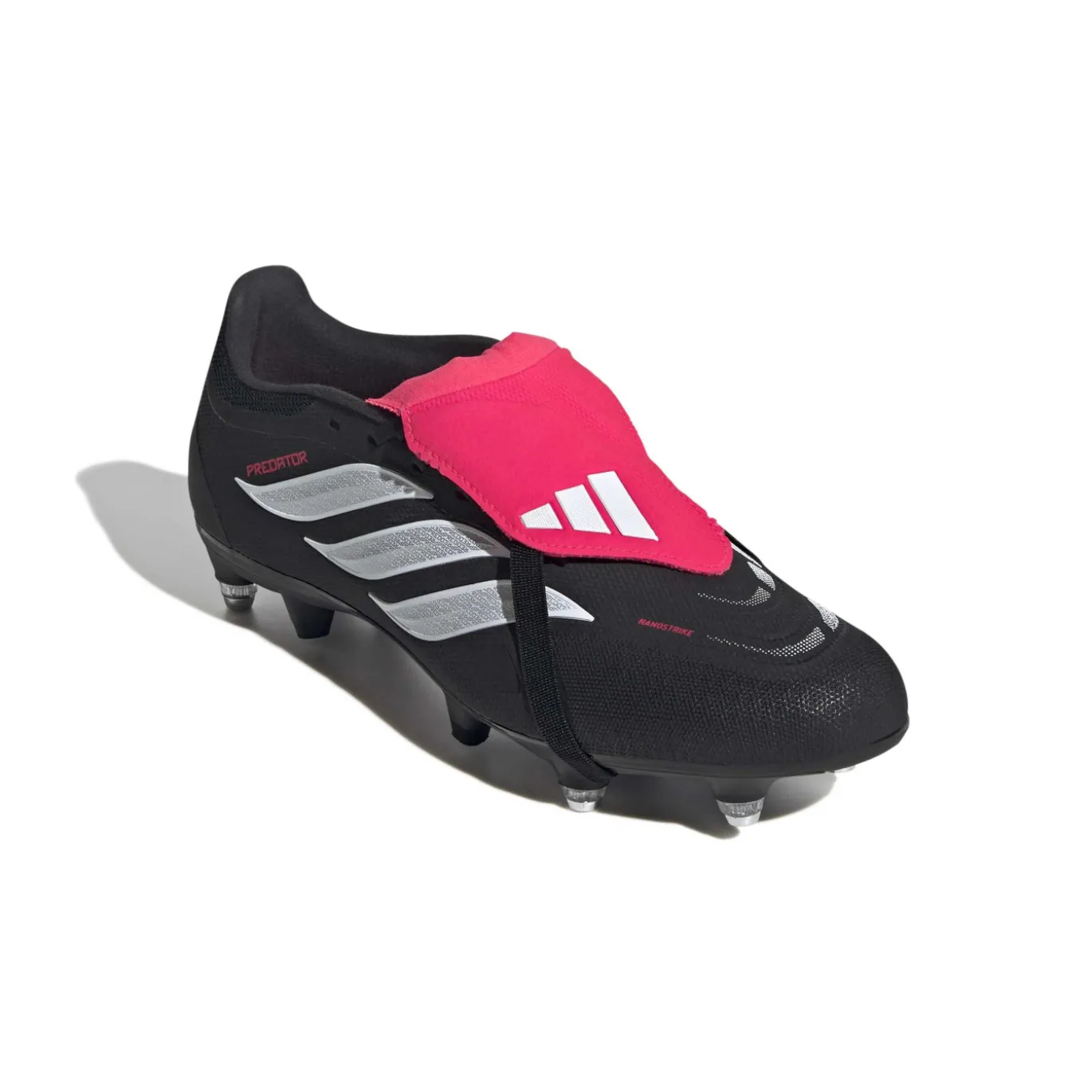 adidas Predator League FT IJzeren-Nop Voetbalschoenen (SG) Zwart Wit Rood