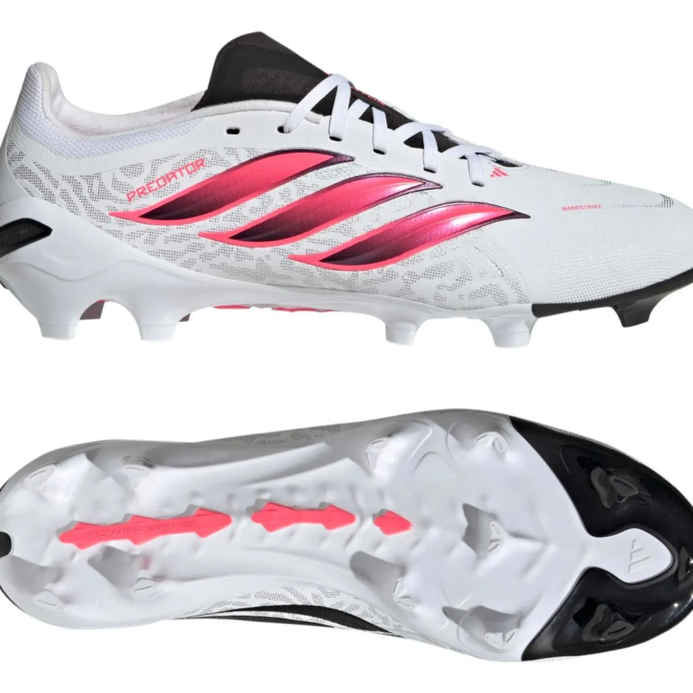 adidas Predator League Gras Voetbalschoenen (FG) Wit Zwart Roze