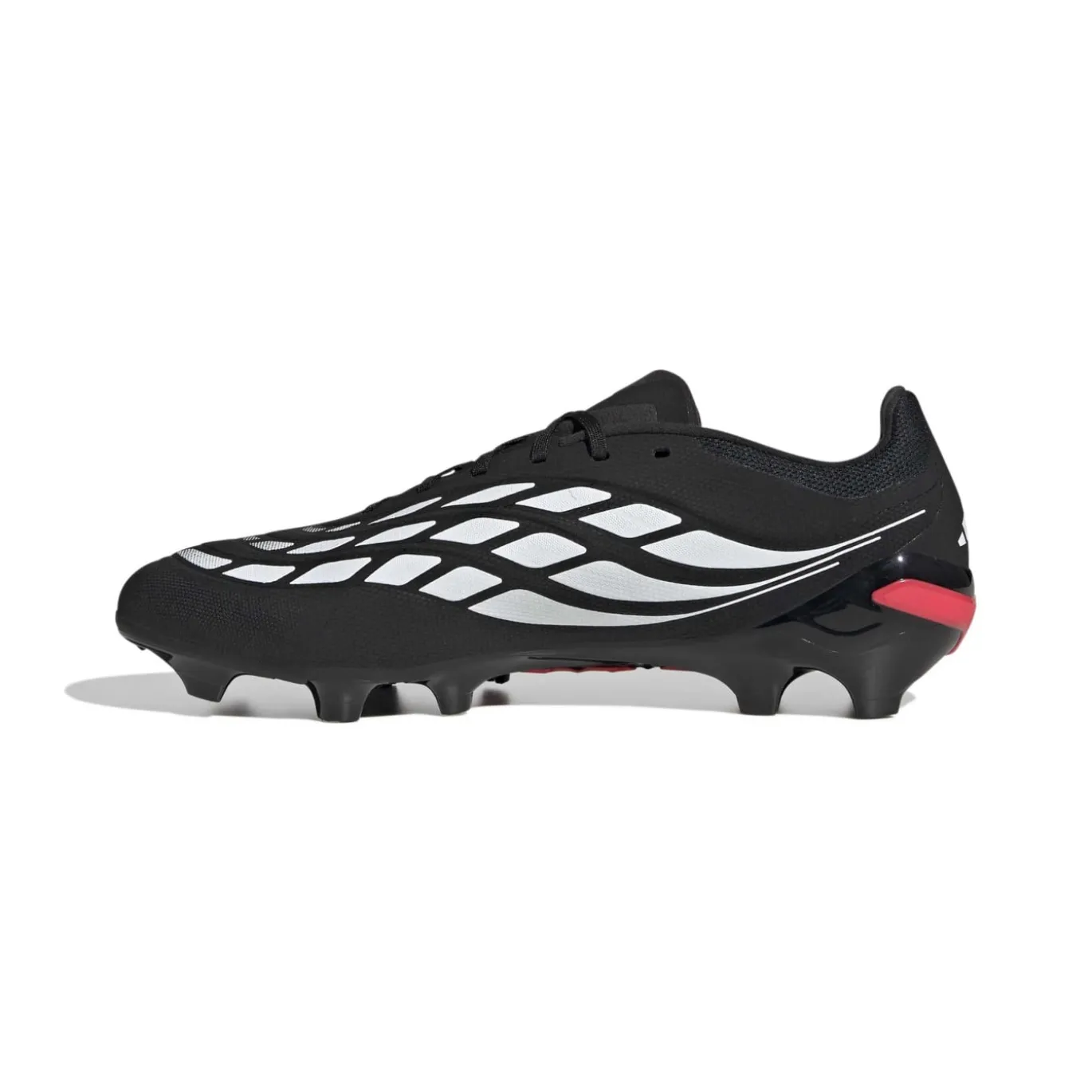 adidas Predator League Gras Voetbalschoenen (FG) Zwart Wit Rood