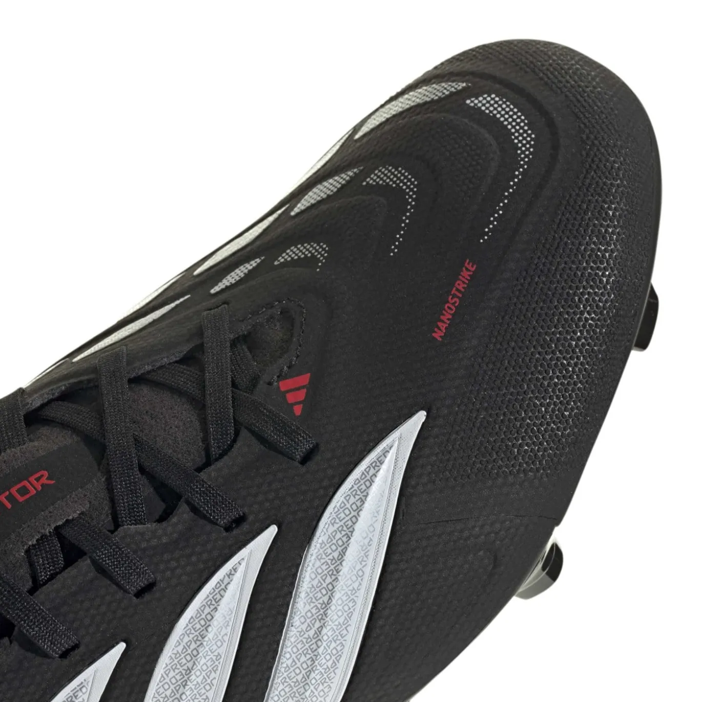adidas Predator League Gras Voetbalschoenen (FG) Zwart Wit Rood