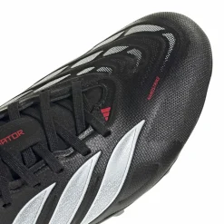 adidas Predator League Gras Voetbalschoenen (FG) Kids Zwart Wit Rood