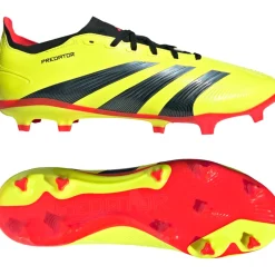 adidas Predator League Gras Voetbalschoenen (FG) Felgeel Zwart Rood