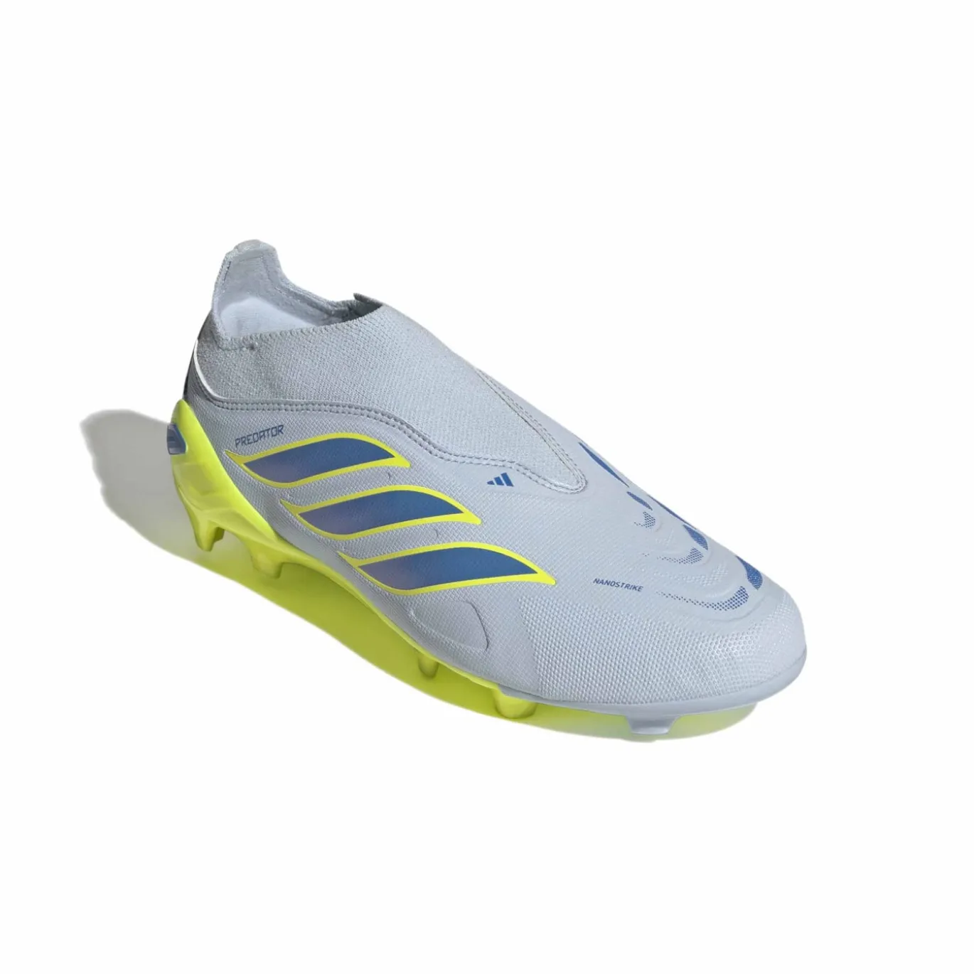 adidas Predator League Veterloze Gras Voetbalschoenen (FG) Kids Lichtblauw Blauw Geel