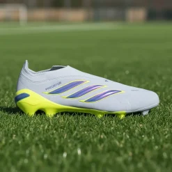 adidas Predator League Veterloze Gras Voetbalschoenen (FG) Lichtblauw Blauw Geel
