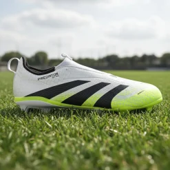 adidas Predator League Veterloze Gras / Kunstgras Voetbalschoenen (MG) Kids Wit Zwart Neongeel
