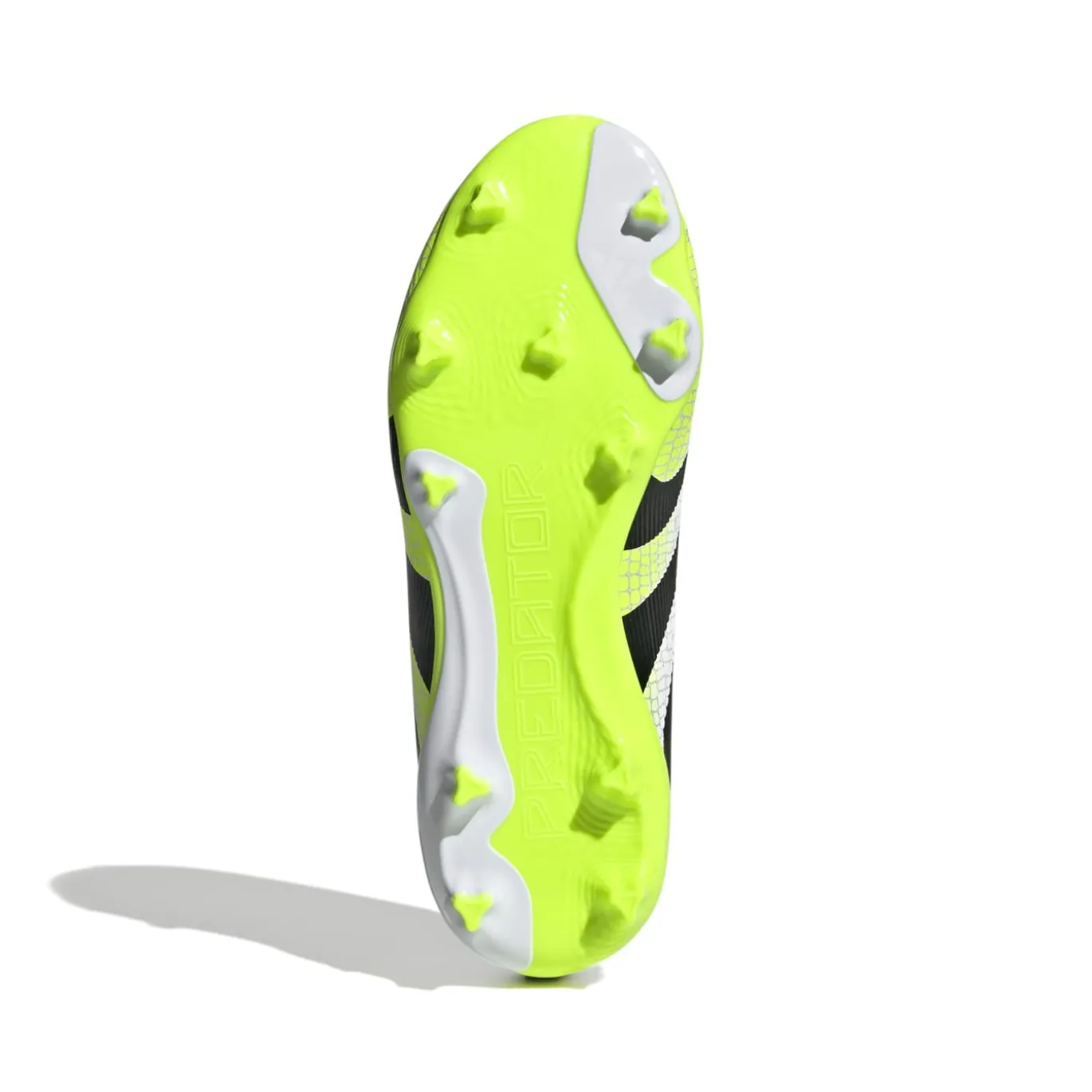 adidas Predator League Veterloze Gras / Kunstgras Voetbalschoenen (MG) Kids Wit Zwart Neongeel